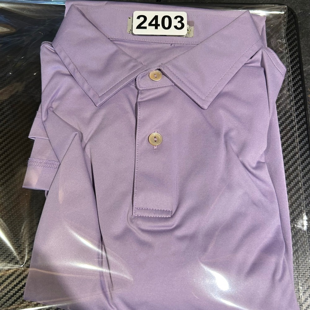 Peter Millar Polo Shirt Mens M Purple Featherweight Broadmoor Golf Club - Picture 12 of 12